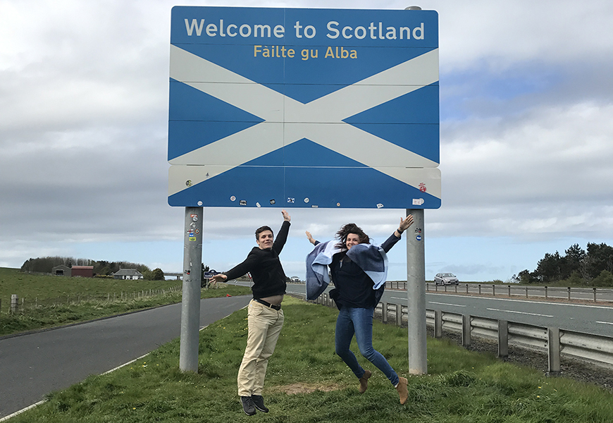 Us on Scottish border