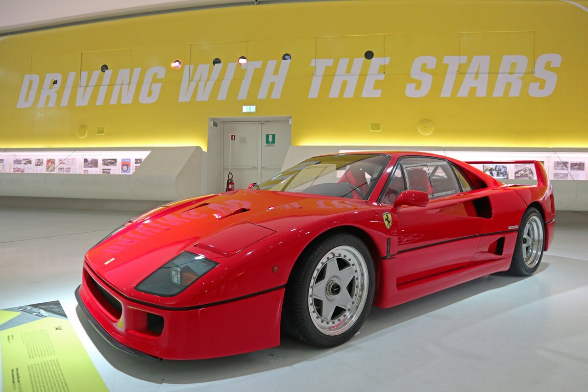 Classic red Ferrari at the museum
